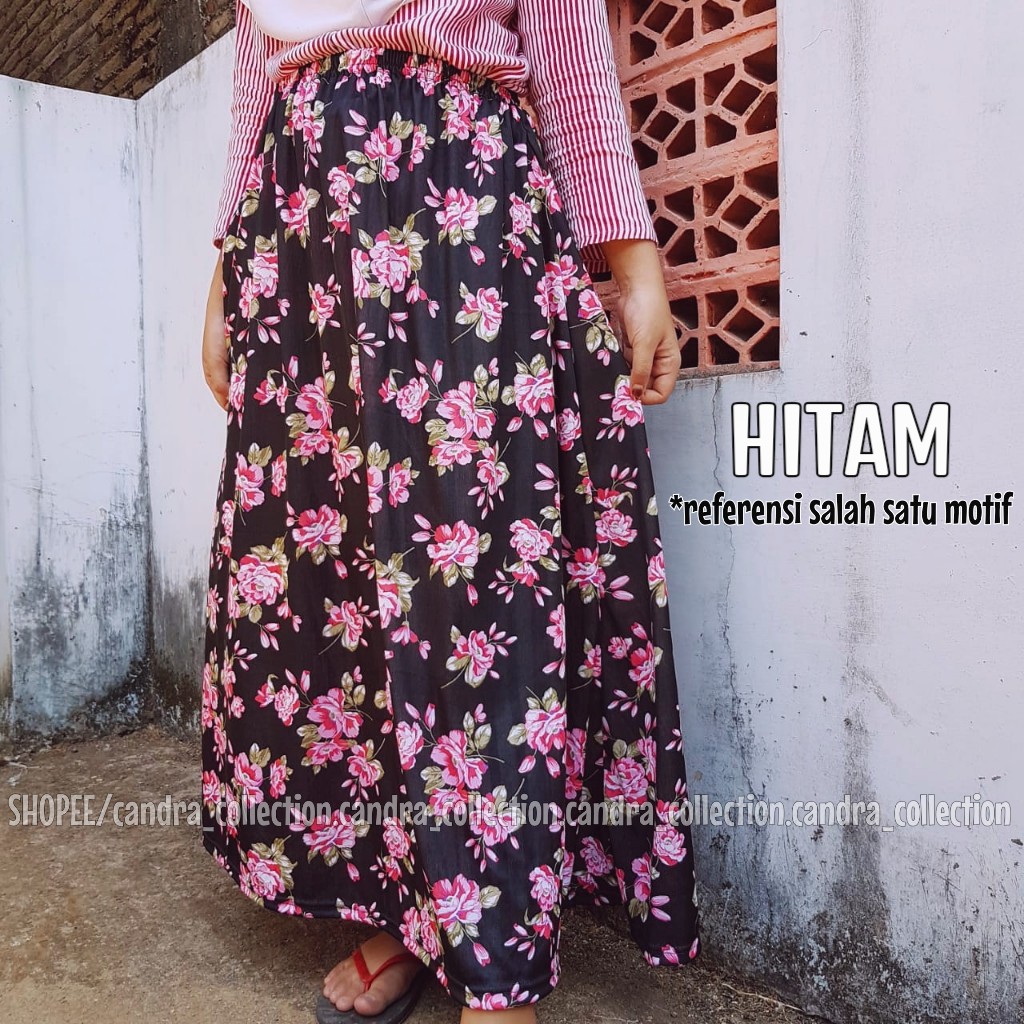 Rok Panjang Motif - Rok Hyget Mayung Saku Samping - Rok Muslim Termurah