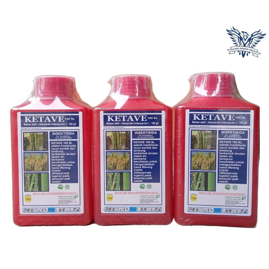 Insektisida Ketave 100 sl 1 liter Pembasmi Wereng Bahan aktif : Nitenpiram 100 g/l Syram, Desanto 200g/l Niten 100 g/l