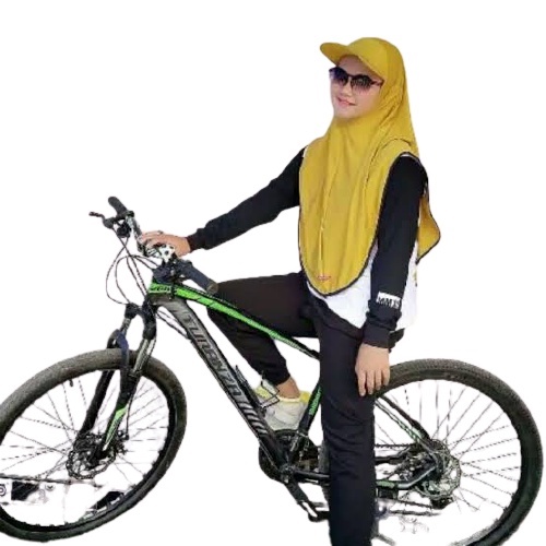 Hijab Topi Sporty List Bawah / Jilbab Topi Sporty Dewasa / Kerudung Topi Sport