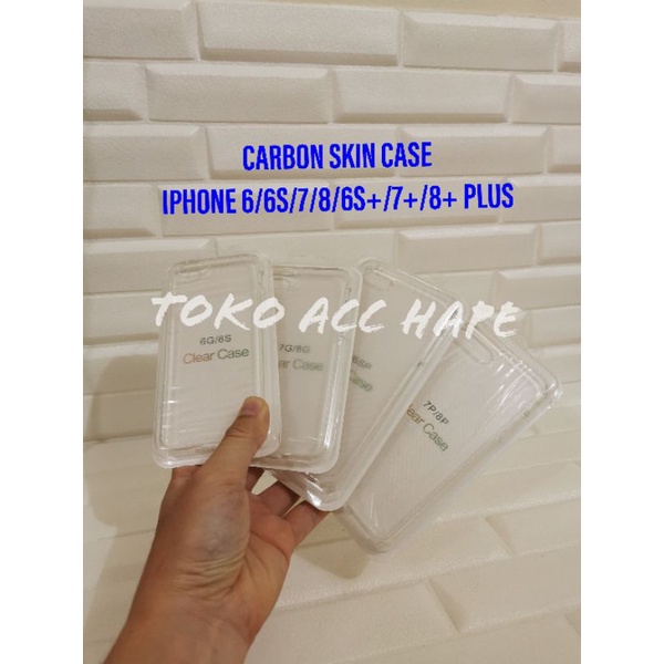 IPHONE 6S/7/8 &amp; 6S+/7+/8+ PLUS CARBON SKIN CASE BENING/CLEAR HIGHCOPY PREMIUM