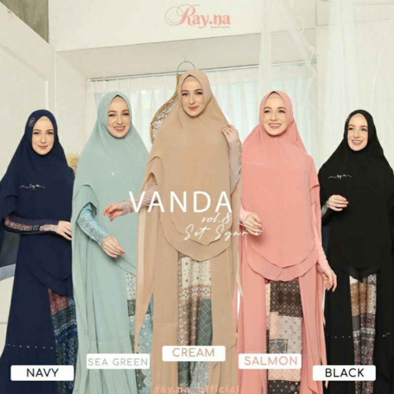 READY Vanda Set Syari Vol.8 ORIGINAL By Rayna | gamis pesta syari | gamis busui | gamis ld110