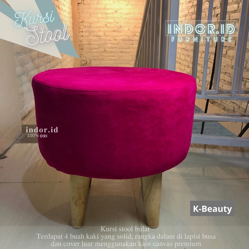 STOOL SOFA BULAT BAHAN PREMIUM MOTIF TERBARU MURAH/ KURSI PUFF KURSI STOOL SOFA MINIMALIS