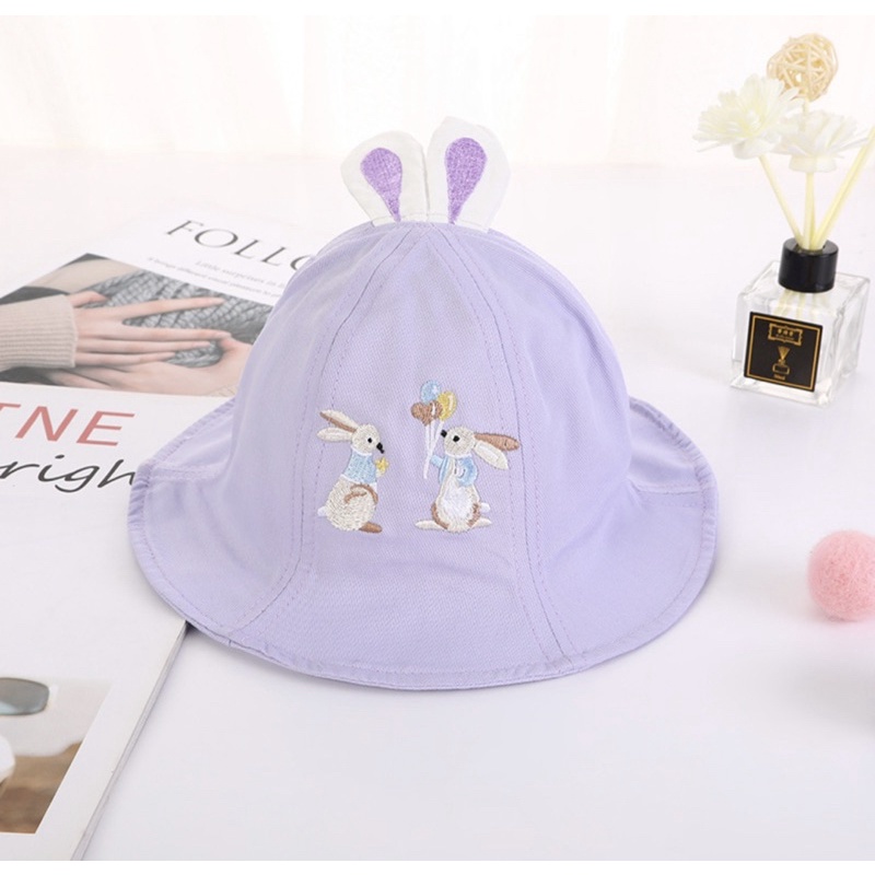 Topi Bucket Anak Perempuan Bayi Balita Motif Rabbits