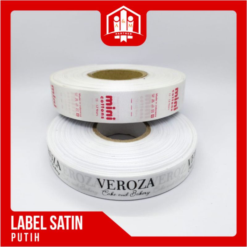 

label satin putih