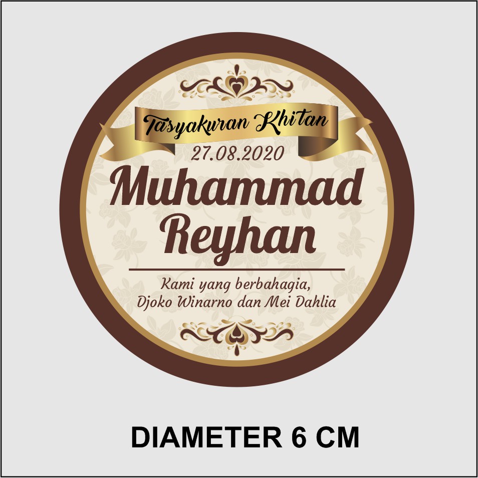 

1PACK Stiker Sticker Souvenir Tasyakuran Khitan Syukuran Pengajian Sunatan
