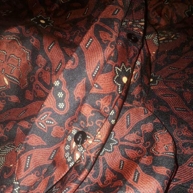 Kemeja Batik Semi Sutra Lapis Furing Eksklusif Lengan Panjang