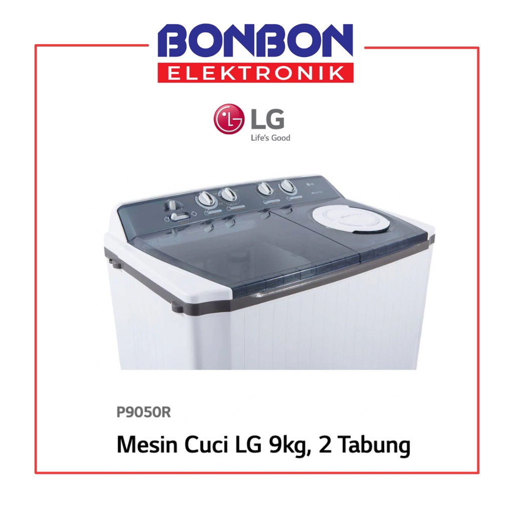 LG Mesin Cuci 2 Tabung 9KG P 9050 R / P9050R / P 9050R