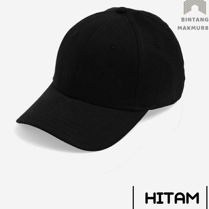 Topi Baseball polos Hitam PREMIUM Topi baseball unisex - Hitam
