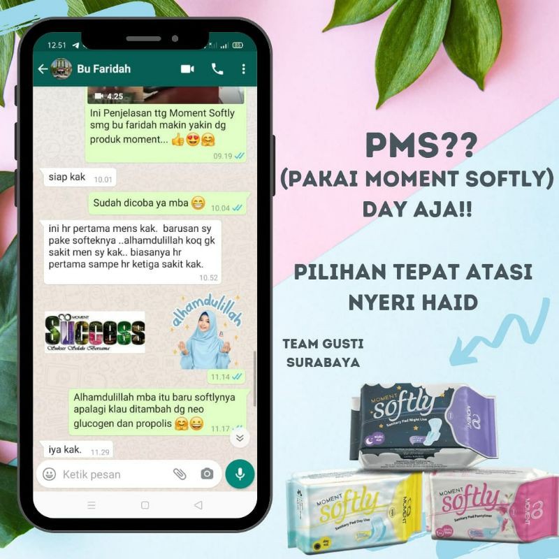 Pembalut/Pantyliner Herbal Moment Softly