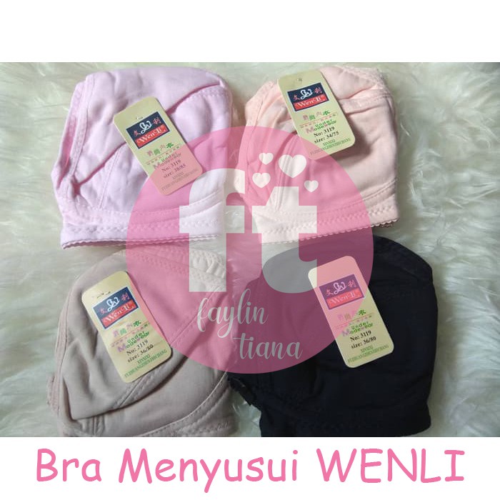 WENLI | BRA Menyusui Tanpa Busa / Tanpa Kawat / Bahan Katun / art Wen 3119