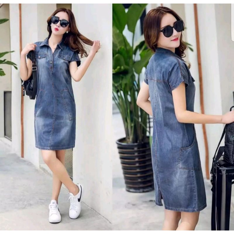 ( Banyak Variasi ) Tunik Jeans / Dress Jeans