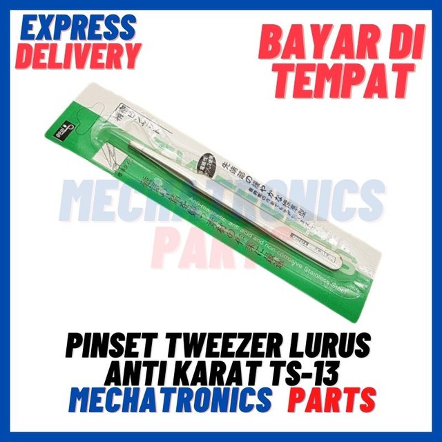 [SOC-9105] PINSET TWEEZER LURUS ANTI KARAT TS-13