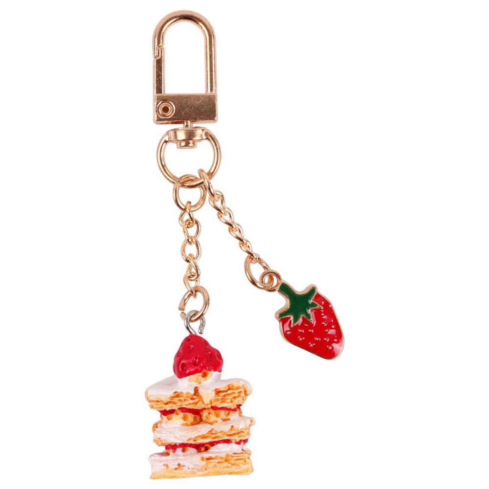 LANFY Cake Decor Gift Phone Straps for Keys Mobile Phone Hang Rope Strap Lanyards Phone Accessories Key Ring Holder Phone Badge Strap Key Holders Webbings Ribbon Strawberry Cake Lanyards Strawberry Keychains