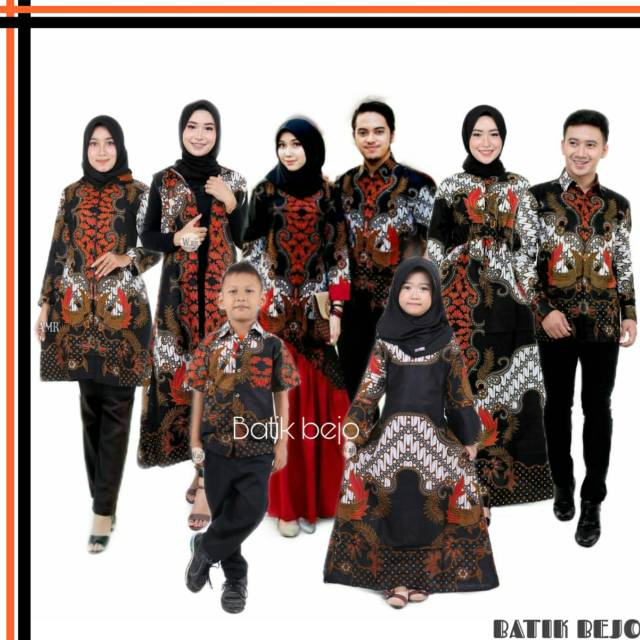 Batik Couple Keluarga Sania Ruffle Ori Ndoro Jowi Dnt Termurah Motif Abangan