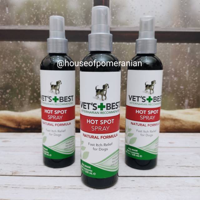 Vet's best hot spot spray 235ml dog itch relief puppy anjing kulit gatal