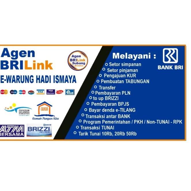 

(E9C3) Spanduk Agen BRILink Bisa Custom Desain //Produk@terupdate