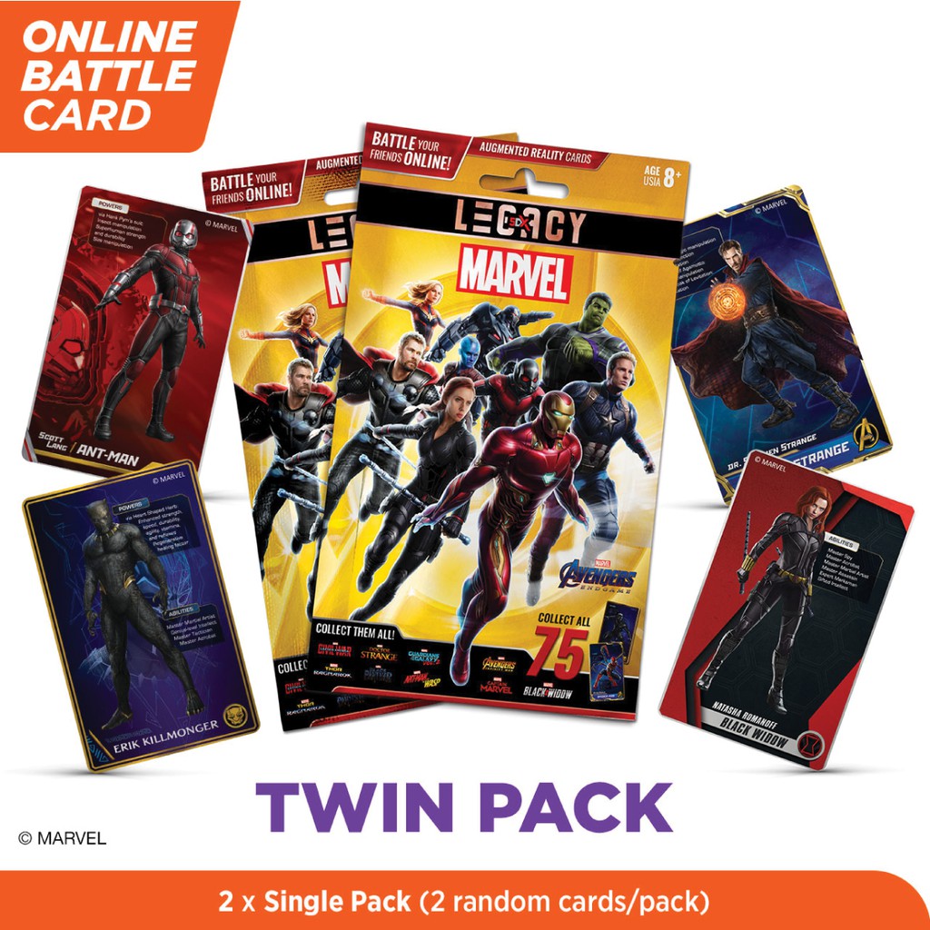 Marvel Twin Pack - 5DX Legacy AR Battle Cards