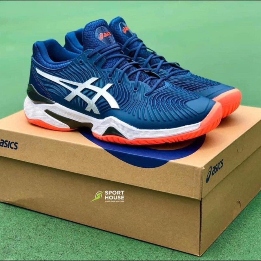 Sepatu Tenis Tennis Asics Court FF 2 Mako Blue Original
