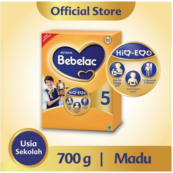 Bebelac 5 Honey Pockey Susu Bubuk 700 GR