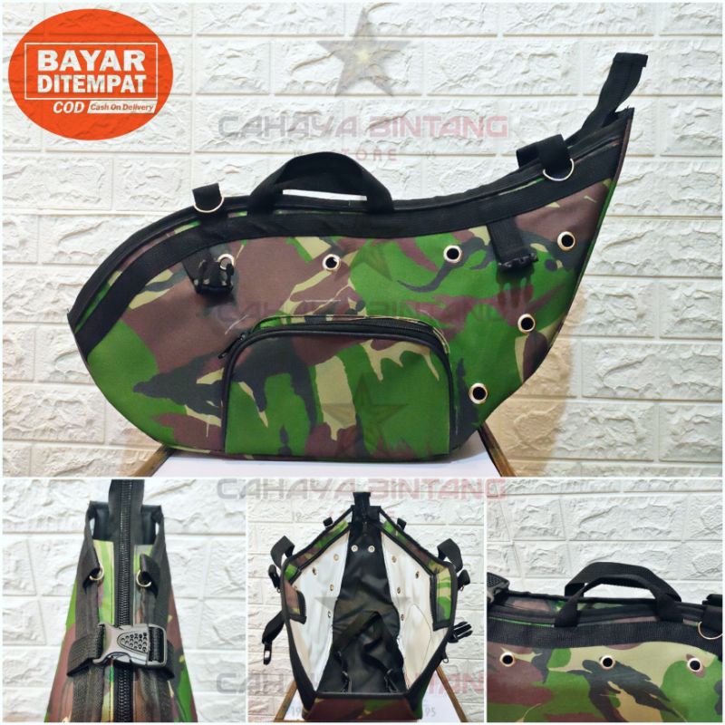 Tas kisa ayam jago | kiso ayam bangkok material dinir d300 motif army