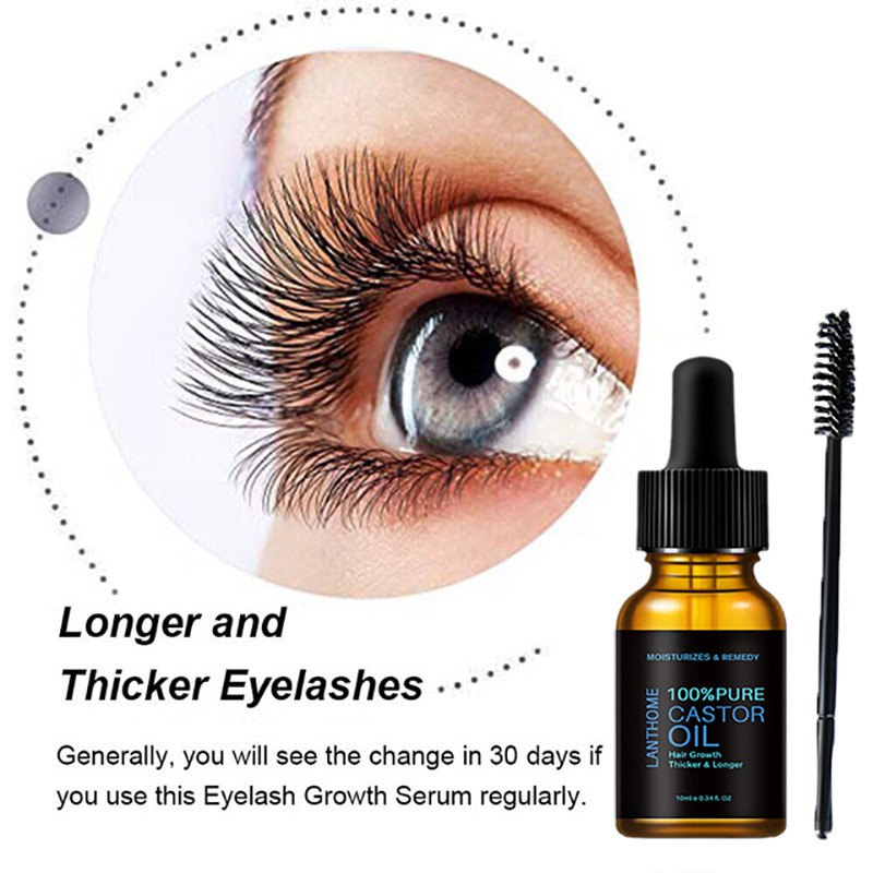 Serum Eyelash Pemanjang Bulu Mata Eyelash Growth Serum 10ml Minyak Jarak Nourishing Serum Pertumbuhan Cepat Dalam