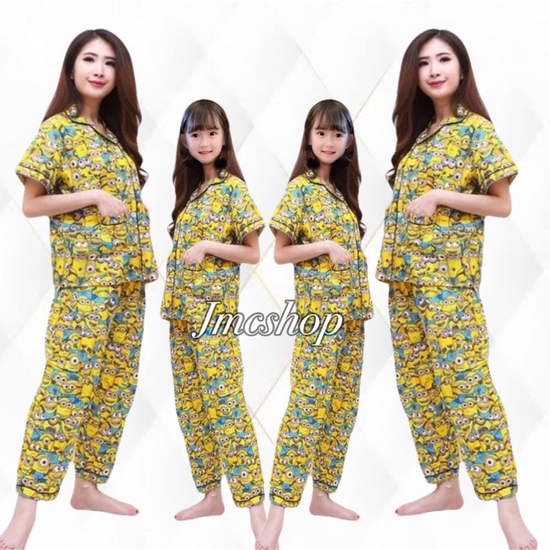 piyama MlNIONS baju tiur bisa pasangan ibu anak keluarga