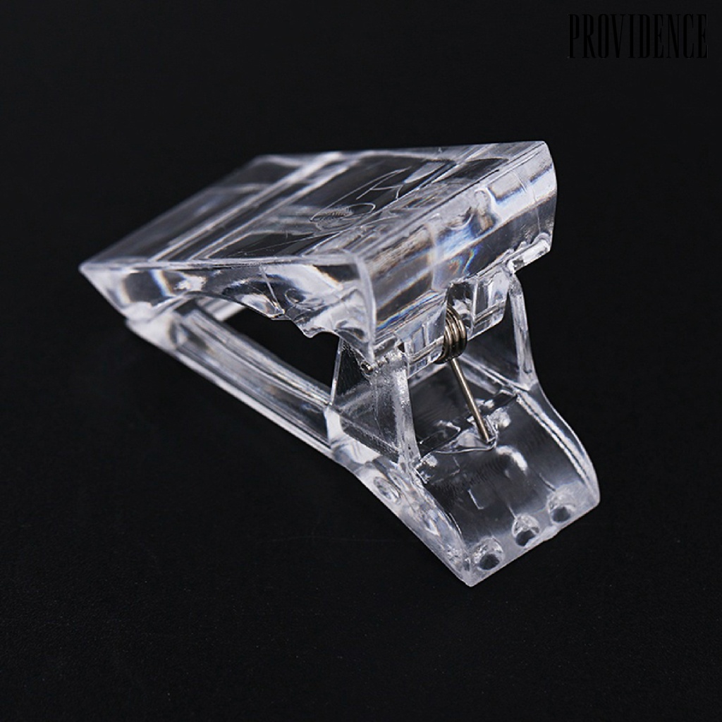 Providence 5Pcs Fix Clips Transparent Eco-friendly Acrylic Faux Fingernail Extension Nail Clippers for Women