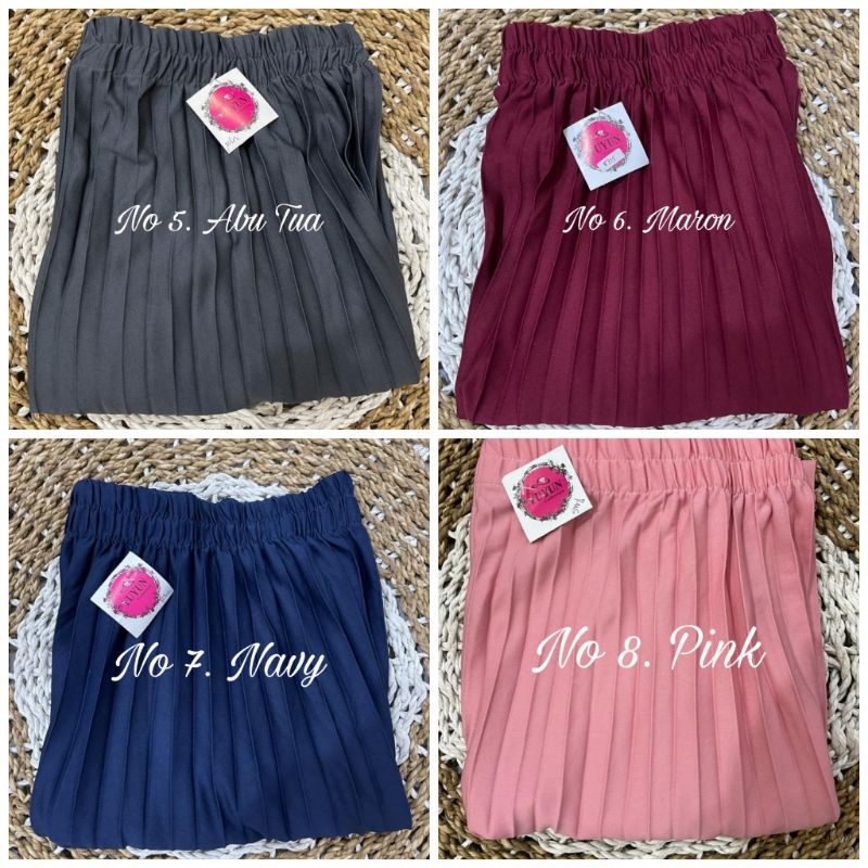 ROK PLISKET Premium Murah Rok Plisket Lipit Besar