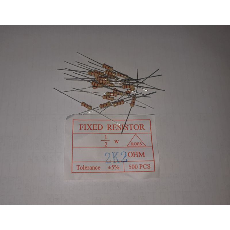 Resistor 1/2watt 2K2 ohm (10pcs)