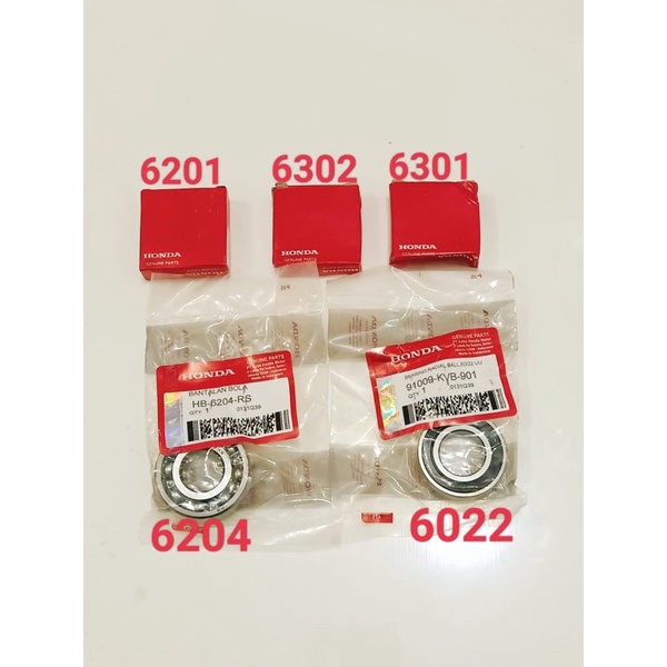 BERING LAHER RASIO SET KOMPLIT BEAT KARBU CARBU BEAT F1 ESP 2008-2018 HONDA SET  LAHER: 6204 6302 6022 6201 6301