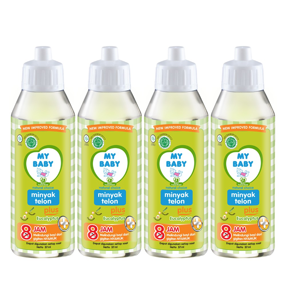 My Baby Minyak Telon Plus 57 Ml 4 Pcs Minyak Bayi Anti Nyamuk 8 Jam Shopee Indonesia