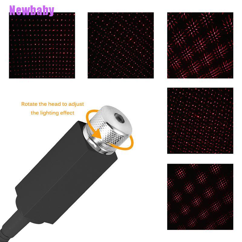 (Newbaby) Lampu LED USB Motif Langit Berbintang Untuk Interior Mobil