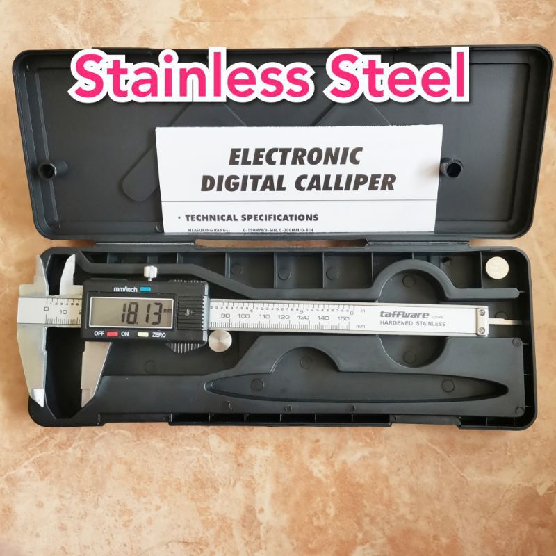 sigmat digital  6 inch stainless jangka sorong digital vernier caliper sigmat besi 6 inchi