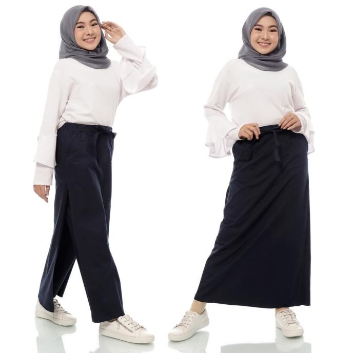 Big Sale NHM Rok Celana Muslimah Hitam - Celana Kulot Panjang Big Sale