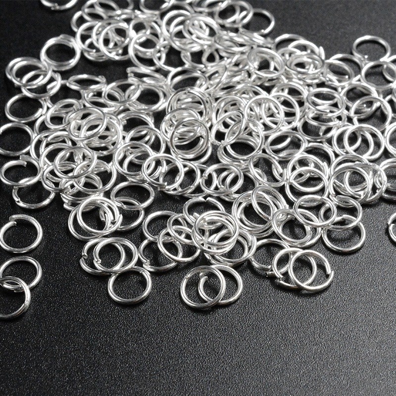 50pcs Ring Konektor Single Loop Ukuran 8mm Untuk Membuat Perhiasan