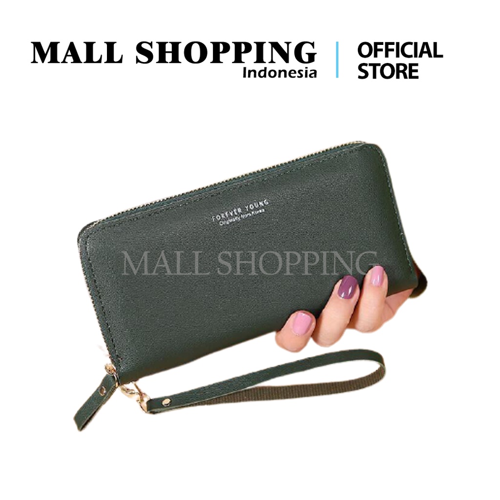 (COD) Dompet Kartu Wanita Dompet Panjang Dompet Import Dompet plus Tali MALL SHOPPING