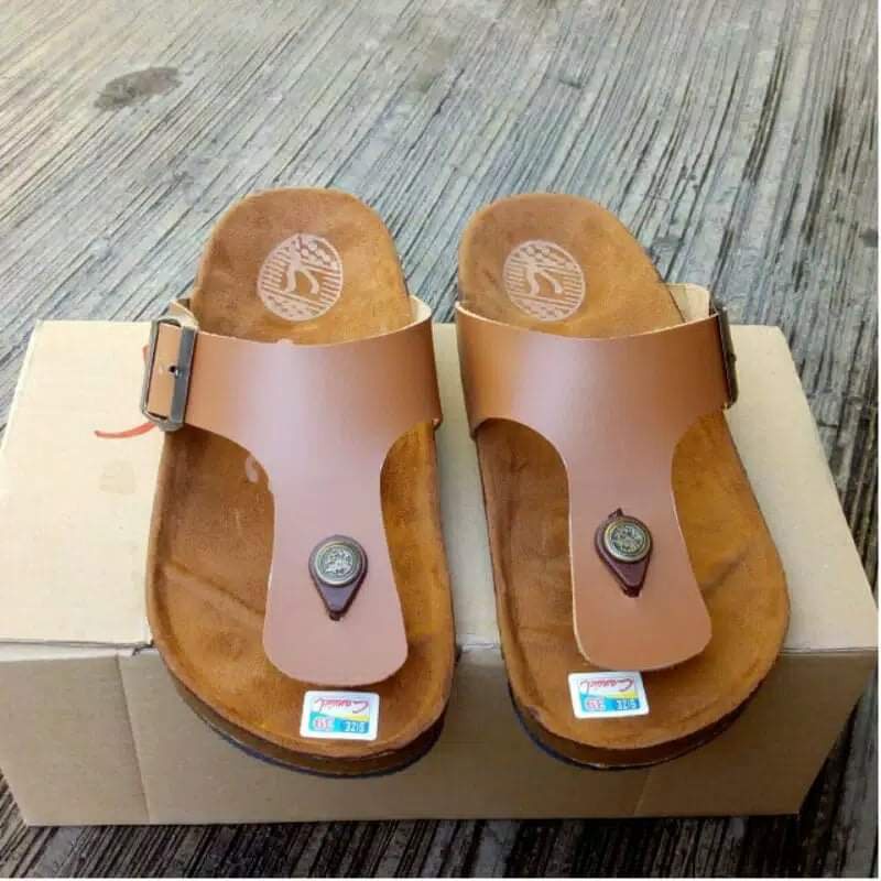 Sandal carvil terbaru / sandal kulit pria casual terbaru / sandal keren dan kekinian