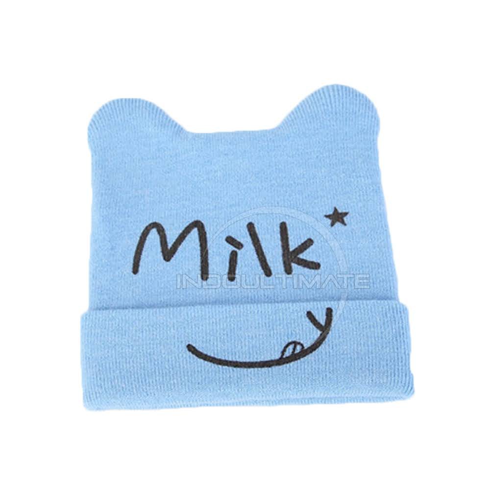 Topi Rajut Bayi Milk BH-094 Kupluk Rajut Bayi Topi Kupluk Bayi Lucu Perlengkapan Bayi Topi Anak Topi