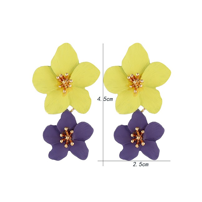 LRC Anting Tusuk Fashion Flower Earrings f4931x