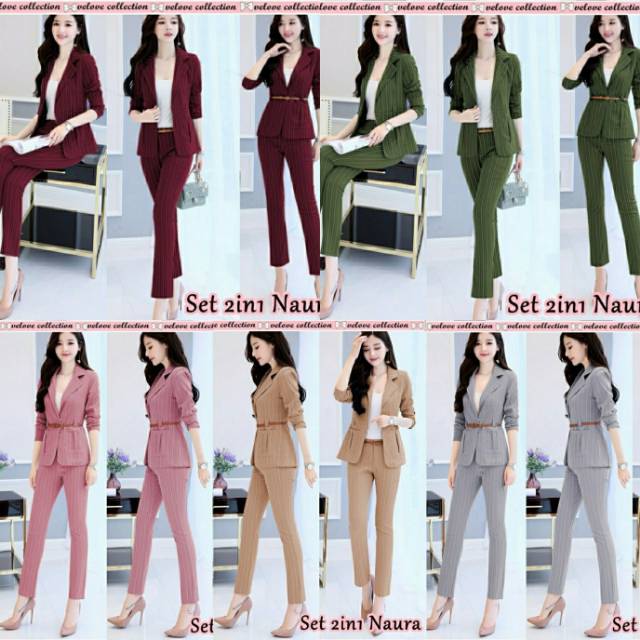 Setelan baju kerja set blazer korea keren