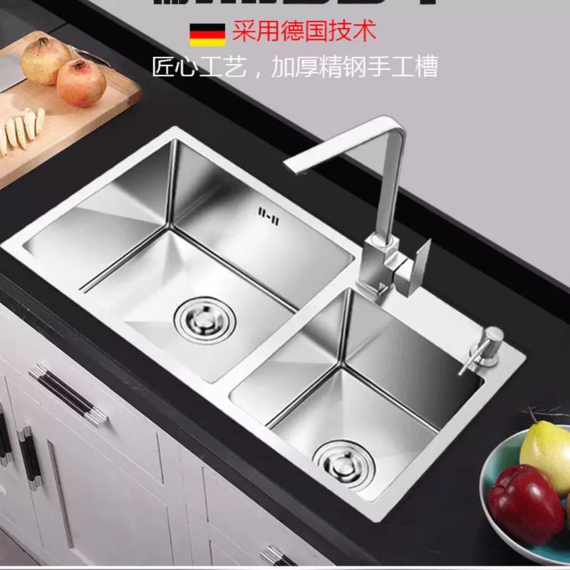 Paket lengkap Bak cuci piring 7541 Exclusive Golden hand by Onan kitchen sink set