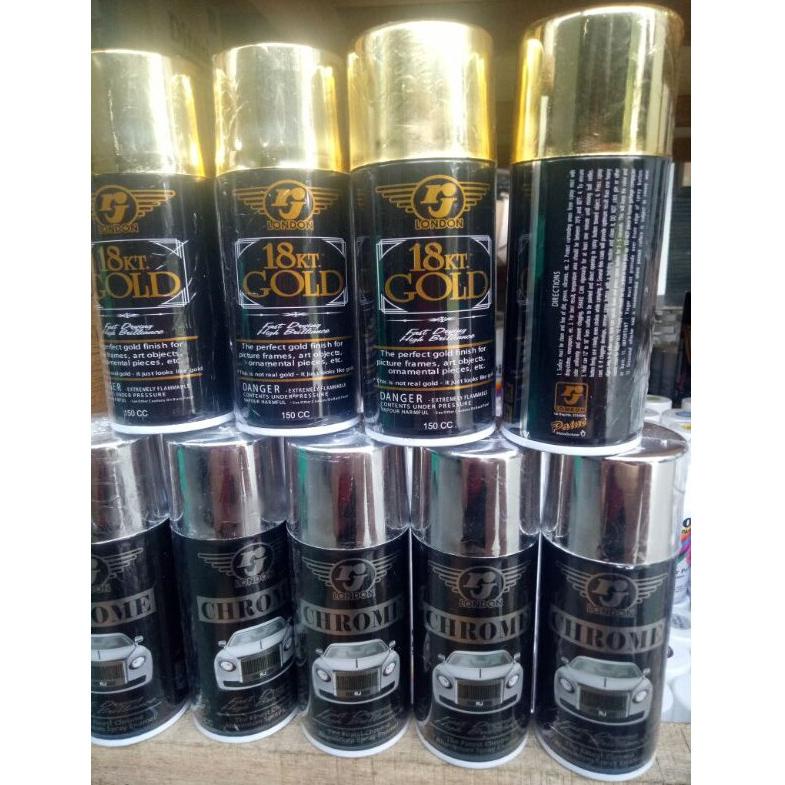Ready✼➢ Pilok Pilox Cat semprot RJ crom Chrome krum krom Gold emas 18kt putih pernis doff metalik gr