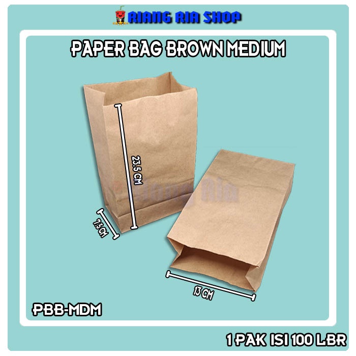 Jual Paper Bag Size Medium Kantong Snack Fried Chicken Kantong Roti