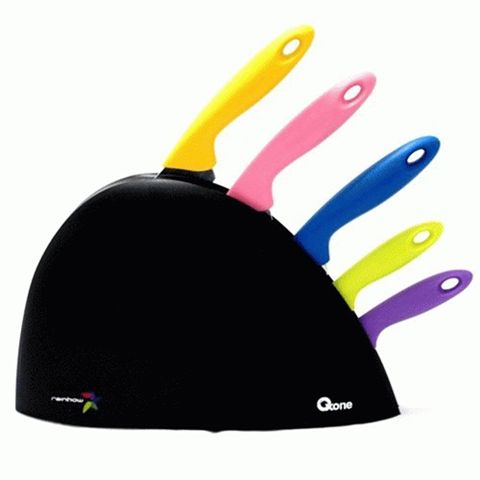 Oxone Ox606 Rainbow Knife Set Ox 606 Pisau Dapur Tajam KnifeSet Murah Tempat Kecil Bagus Pelangi