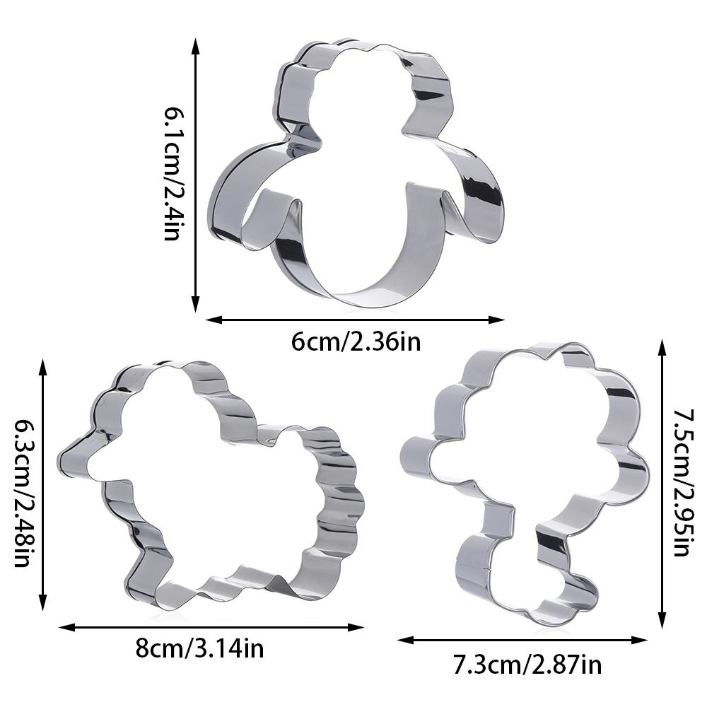 Solighter Sheep Cookie Cutter DIY Kerajinan Baking Pastry Modelling Tools Cetakan Kue