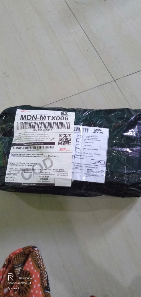 Klipbusana Tunik Jumbo Waka Katun Batik Ld 120 - 125 Cm- Reina Tunik