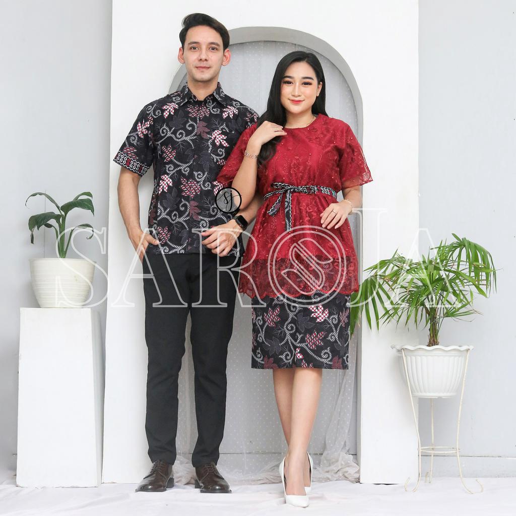 SAROJA | Couple Keluarga Family Set Rnb Brukat Olivia | Couple Baju Natal Mewah |Dress Natal Wanita Kekinian | Baju Natal Couple Keluarga Ayah Ibu Anak | Baju Natal Couple Pasangan | Baju Natal Anak Perempuan | Baju Natal Keluarga