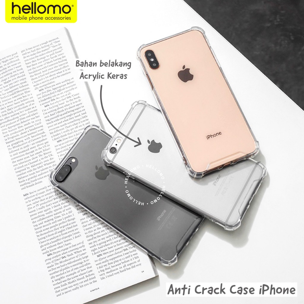 Anti Crack Case Anticrack Casing iPhone Acrylic Fuze Anti Shock Akrilik Bahan Keras Premium