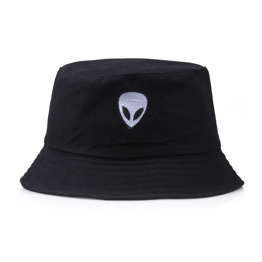 BHAL bucket hat import alien hitam black topi summer fisherman korea kpop idol