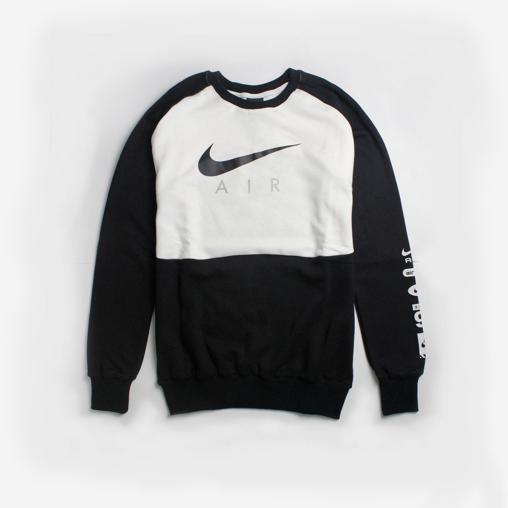 black and white nike crew neck